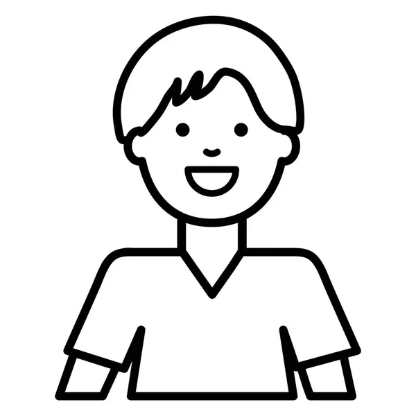 Gelukkig jongeman avatar karakter — Stockvector