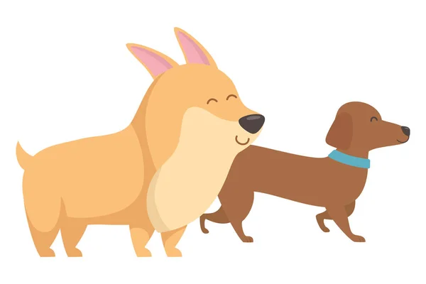 Illustratore vettoriale di disegno di cartoni animati di cani — Vettoriale Stock