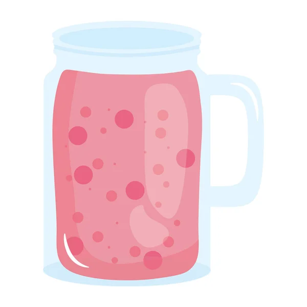 Frischer Saft Fruchtglas Sommer Symbol — Stockvektor