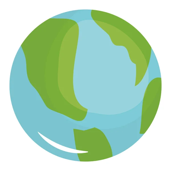 Weltkarte Planet Bildung Symbol — Stockvektor