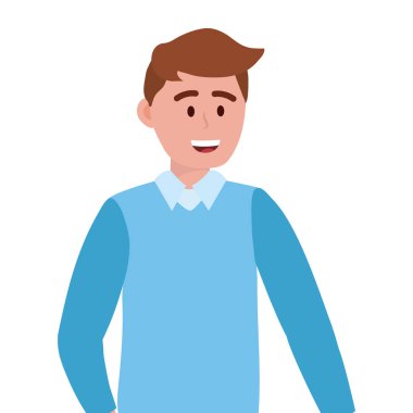 İzole adam tasarım vektör illüstrasyon