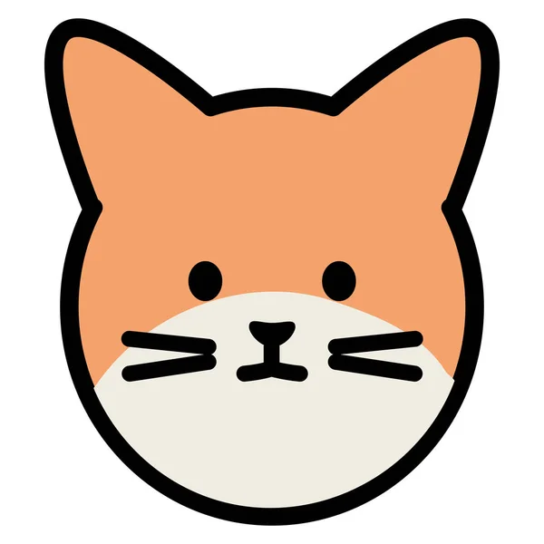 Bonito gato mascote adorável personagem cabeça —  Vetores de Stock
