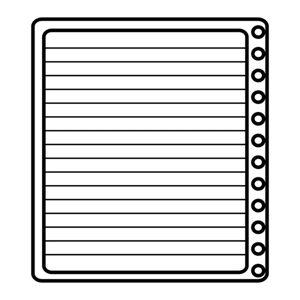 Folha de ícone de papel notebook —  Vetores de Stock
