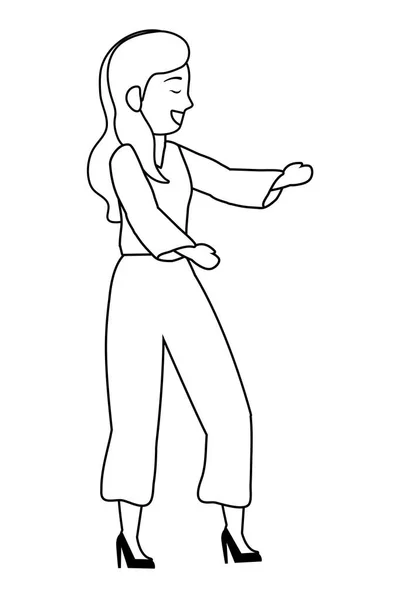 Kreslíř ilustrátor izolované ženy — Stockový vektor