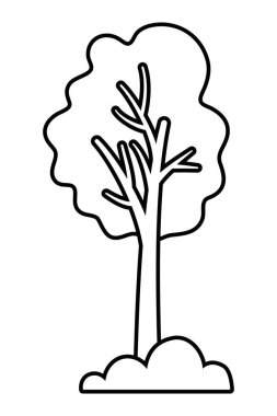 İzole soyut ve sezon ağacı tasarımı