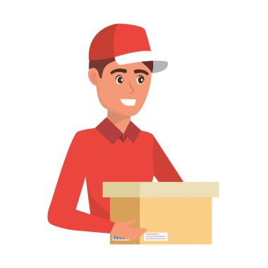 teslimat servis işçisi karikatür