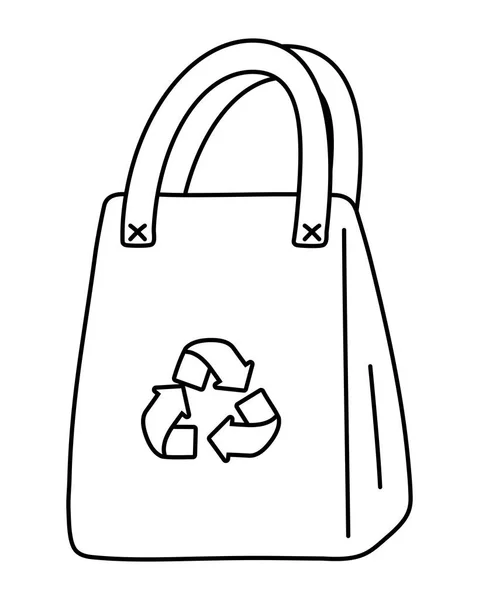 İzole geri dönüşüm çanta tasarım vektör — Stok Vektör