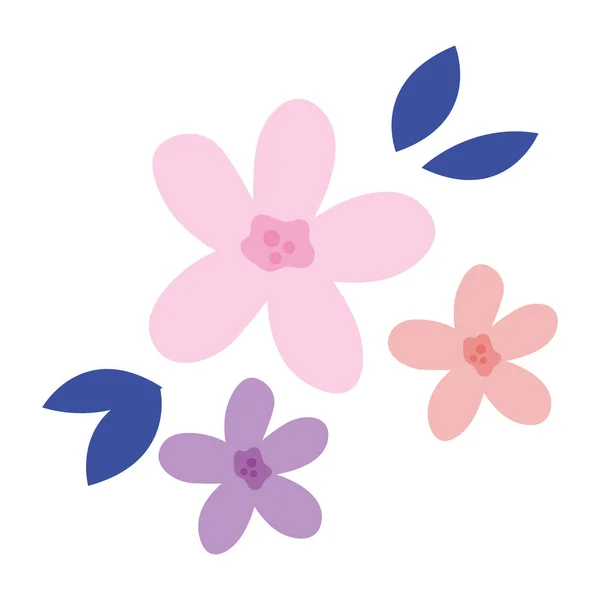Isolado flores ornamento design vetor ilustrador — Vetor de Stock