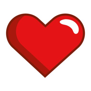 İzole kalp şekli tasarım vektör illüstrasyon