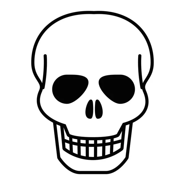 Geïsoleerde schedel hoofd ontwerp vector illustratie — Stockvector