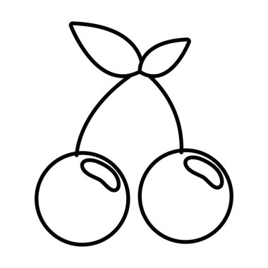 İzole kiraz meyve vektör yapraklar tasarım