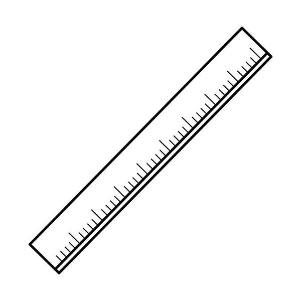 Righello isolato di disegno della scuola vettoriale illustrazione — Vettoriale Stock