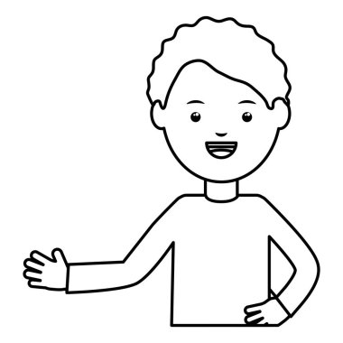 Genç erkek öğretmen eğitim karakteri