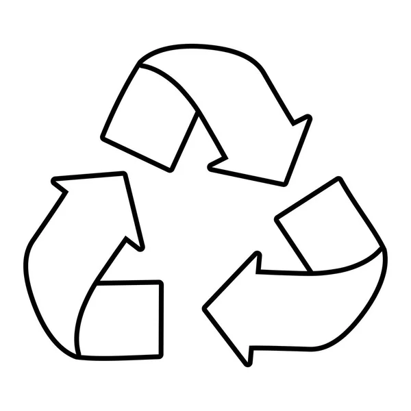 Recycling-Symbol durch Pfeile dargestellt — Stockvektor