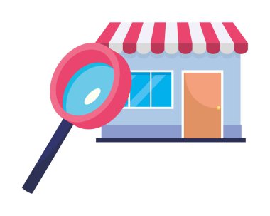 Mağaza simge tasarım vektör illüstrasyon