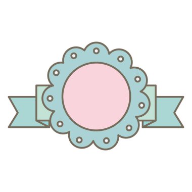 şerit çerçeveli dairesel dantel dekoratif