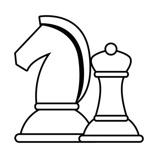 Pièce isolée d'illustration vectorielle de conception d'échecs — Image vectorielle