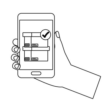 teknoloji cihaz modern akıllı telefon karikatür