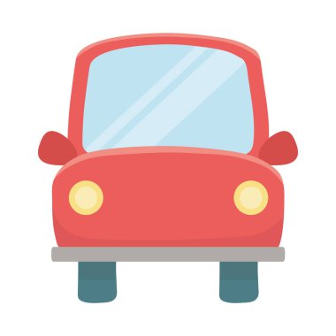 İzole kırmızı araba tasarım vektör