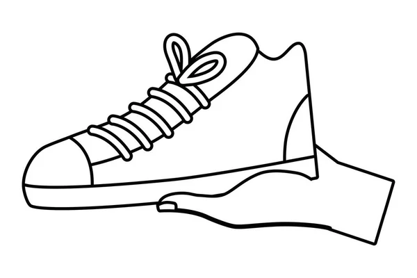 Изолированная векторная иллюстрация дизайна обуви — стоковый вектор