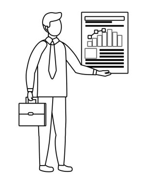 İllüstrasyon işadamı karikatür tasarım vektör