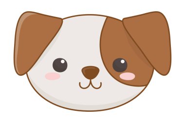 İzole köpek karikatür tasarım vektör