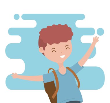 mutlu genç adam kutlamak karakter