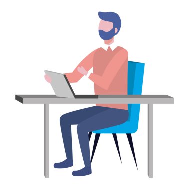 İş adamı avatar karikatür tasarım vector Illustrator