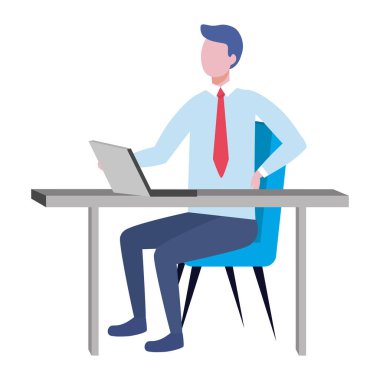 İş adamı avatar karikatür tasarım vector Illustrator