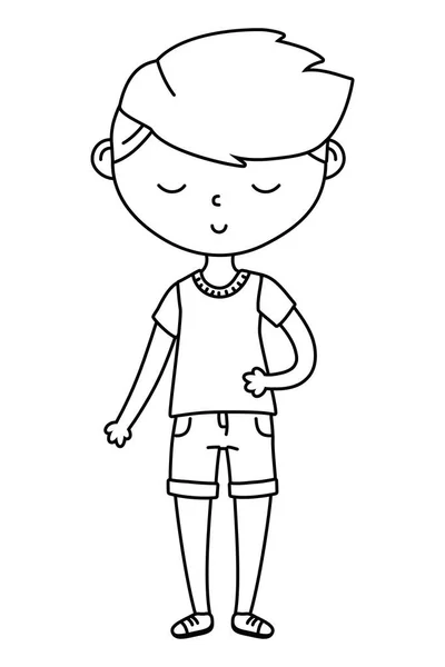 Tiener jongen cartoon ontwerp Vector Illustrator — Stockvector