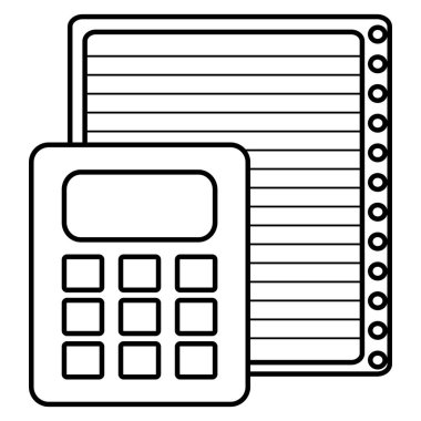 hesap makinesi ile dizüstü kağıt levha