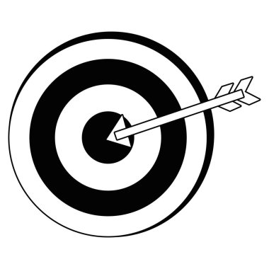 Ok tasarım vektör illüstrasyon ile izole hedef