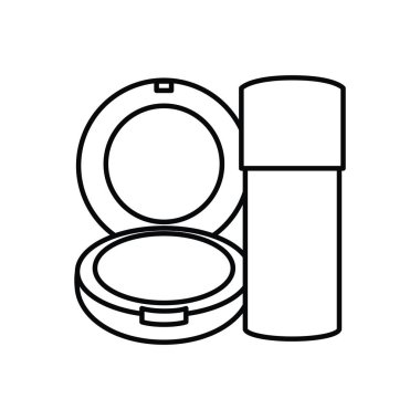 allık şişe ile makyaj