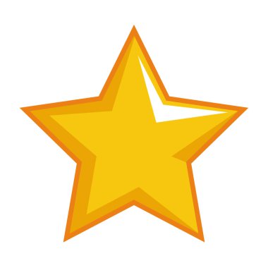 İzole yıldız şekil tasarım vektör illüstrasyon