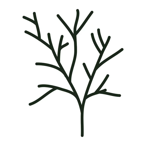 Herbstlicher Zweig der Baumpflanze — Stockvektor