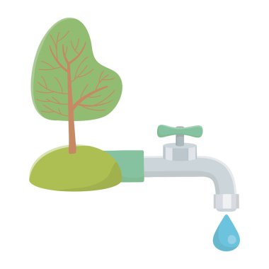 Damla tasarımı ile su musluk