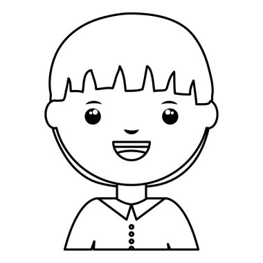 Sevimli küçük öğrenci çocuk karakteri