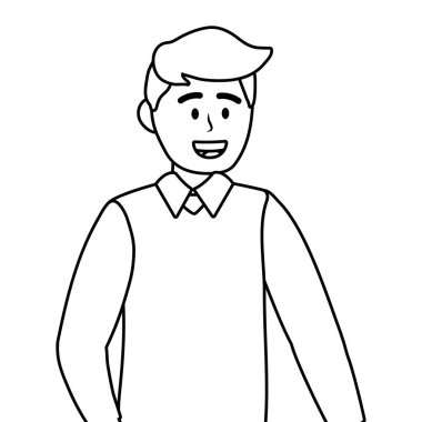 İzole adam tasarım vektör çizme