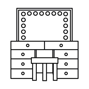 ayna ile tuvalet makyaj