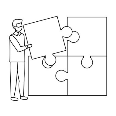 İllüstrasyon işadamı karikatür tasarım vektör