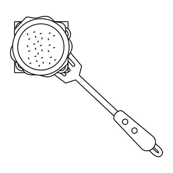 Изолированный векторный иллюстратор конструкции шпателя для барбекю — стоковый вектор