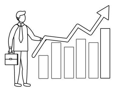 İllüstrasyon işadamı karikatür tasarım vektör