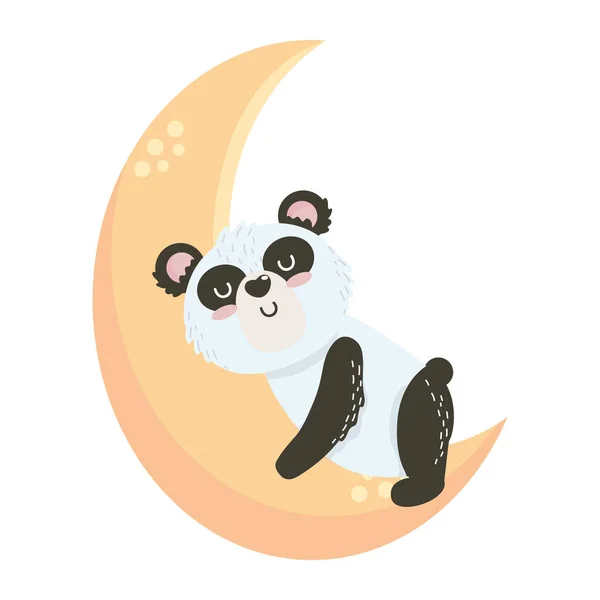 Isolado panda desenho animado desenho vetorial ilustração — Vetor de Stock