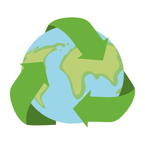 Reciclar icono representado por flechas — Vector de stock