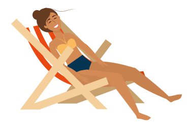 Yüzme giyim tasarımı ile kız