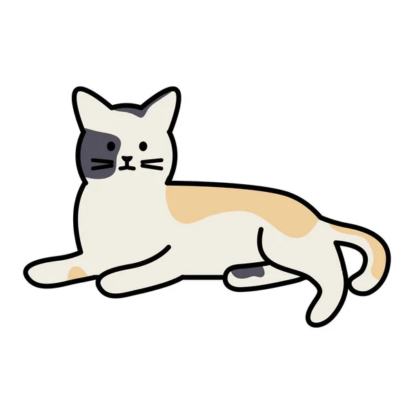 かわいい猫マスコット愛らしいキャラクター — ストックベクタ