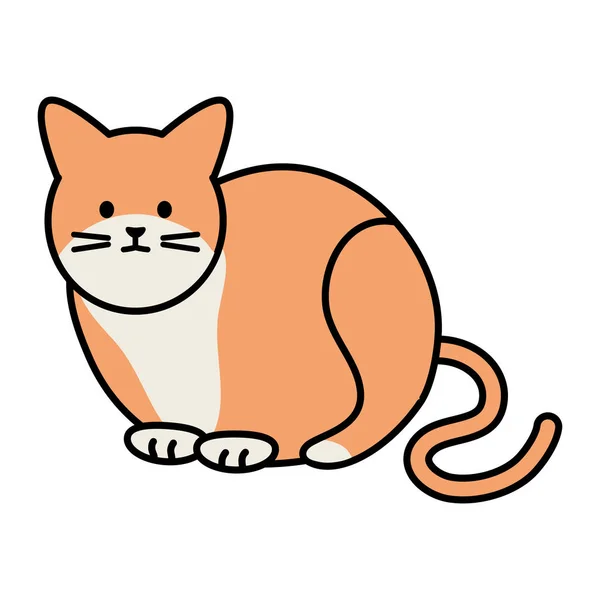 Mascotte de chat mignon adorable caractère — Image vectorielle