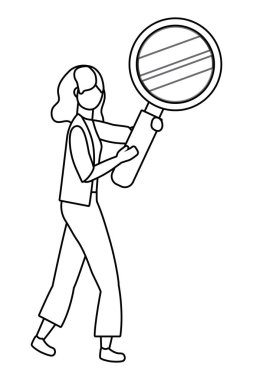 Businesswoman avatar karikatür tasarım vektör illüstrasyon