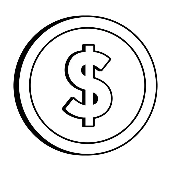 Ilustración vectorial de diseño de moneda aislada — Vector de stock