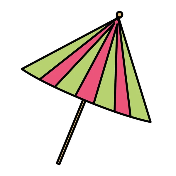 Icono aislado decoración paraguas cóctel — Vector de stock